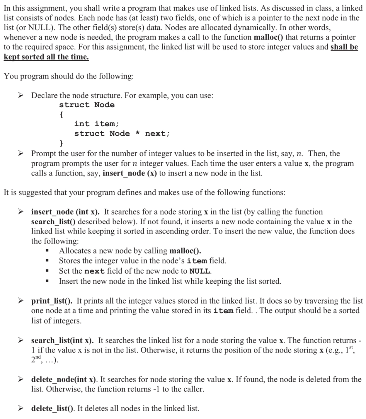 Solved In this assignment, you shall write a program that | Chegg.com