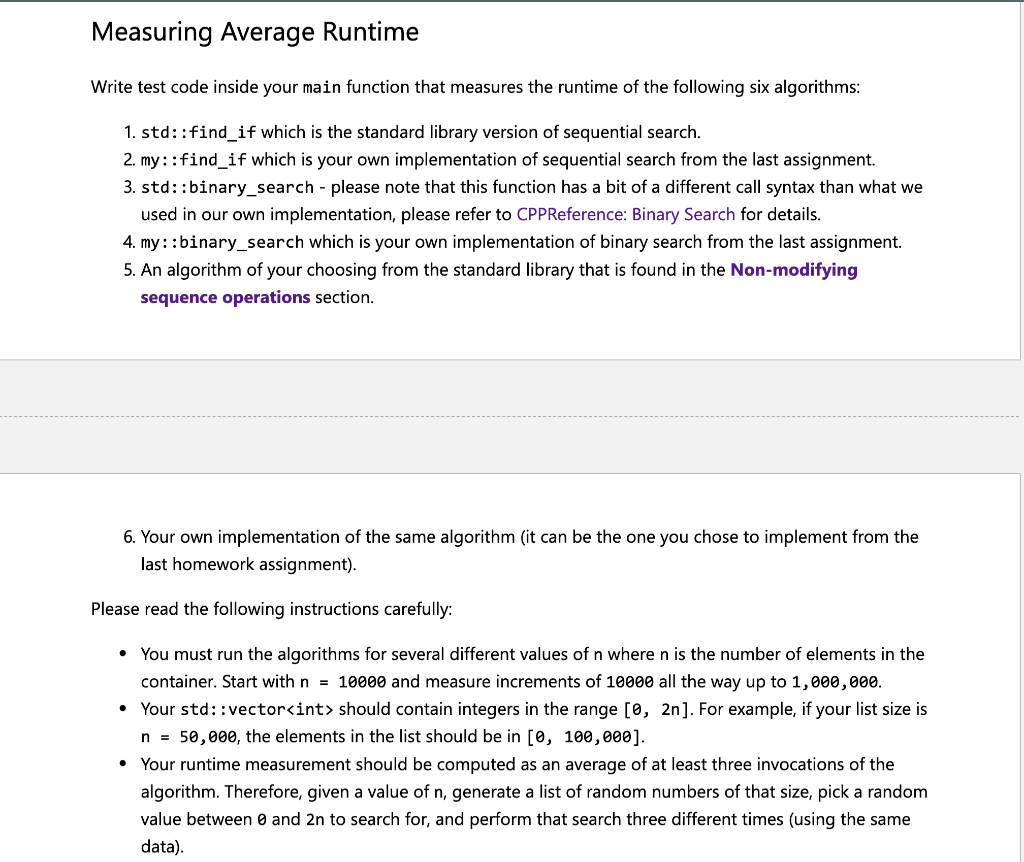 Analyzing Sequential Algorithms In this assignment we | Chegg.com