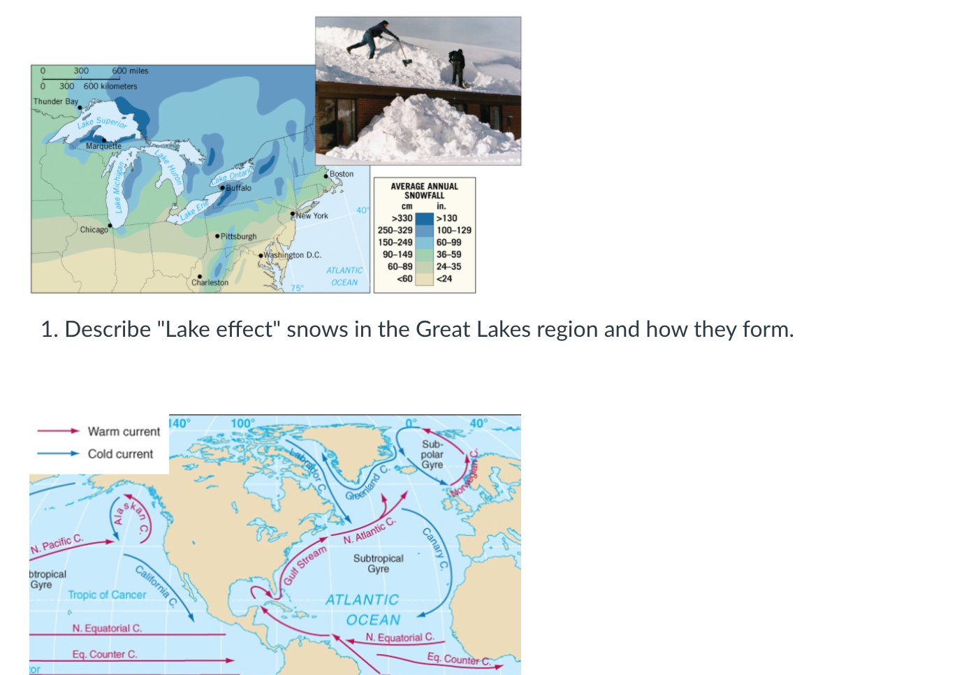 Solved Describe "Lake Effect" Snows In The Great Lakes | Chegg.com