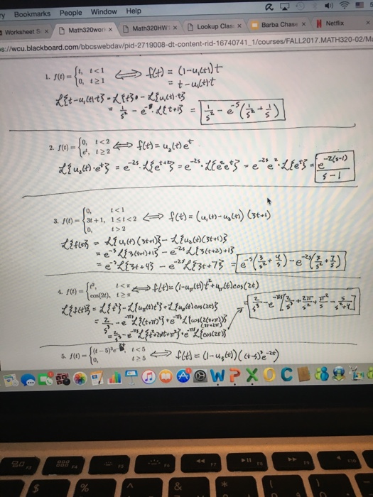 Solved 2 Calculate The Laplace Transforms Of The Following 0182