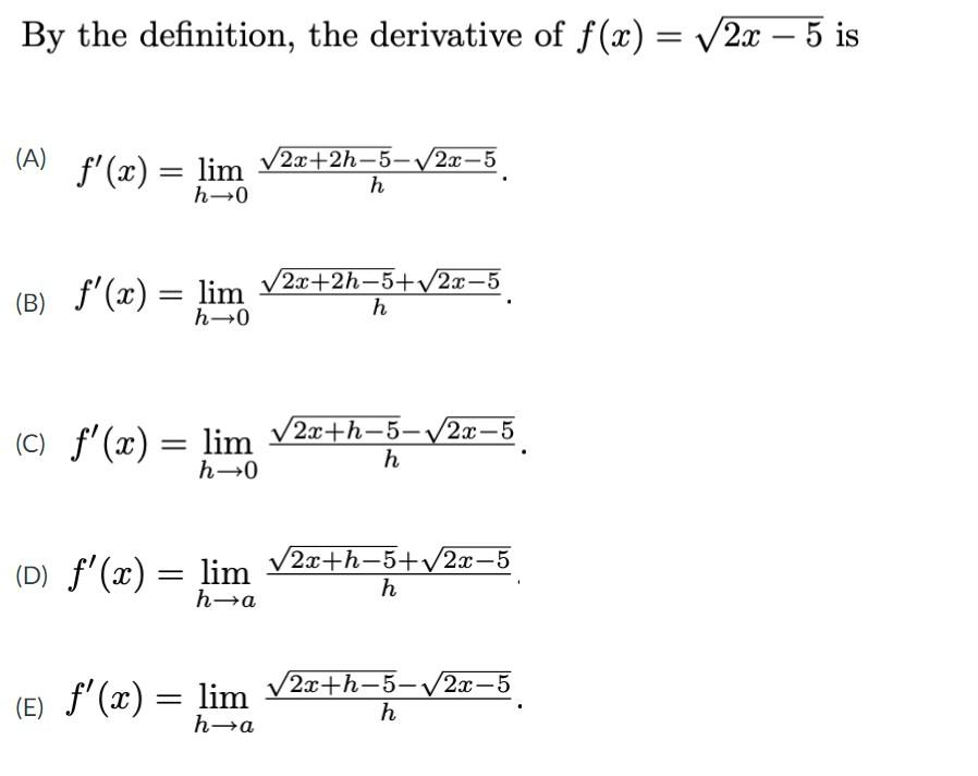 what is the first derivative of f(x)=ln(5 x 2 6x)