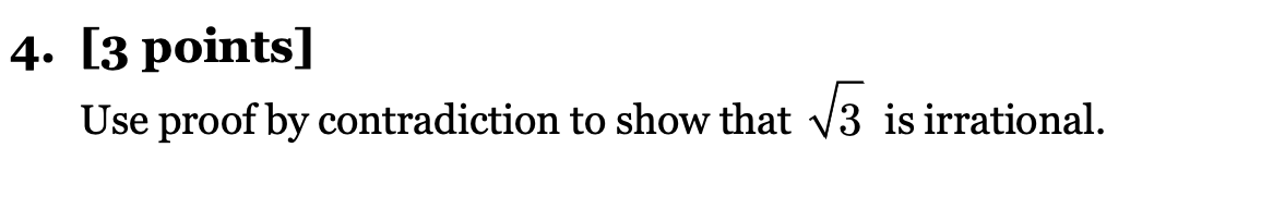 Solved [3 points] Use proof by contradiction to show that 3 | Chegg.com