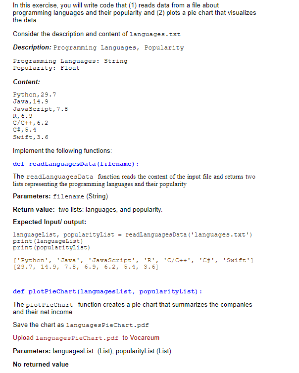 Solved In this exercise, you will write code that (1) reads | Chegg.com