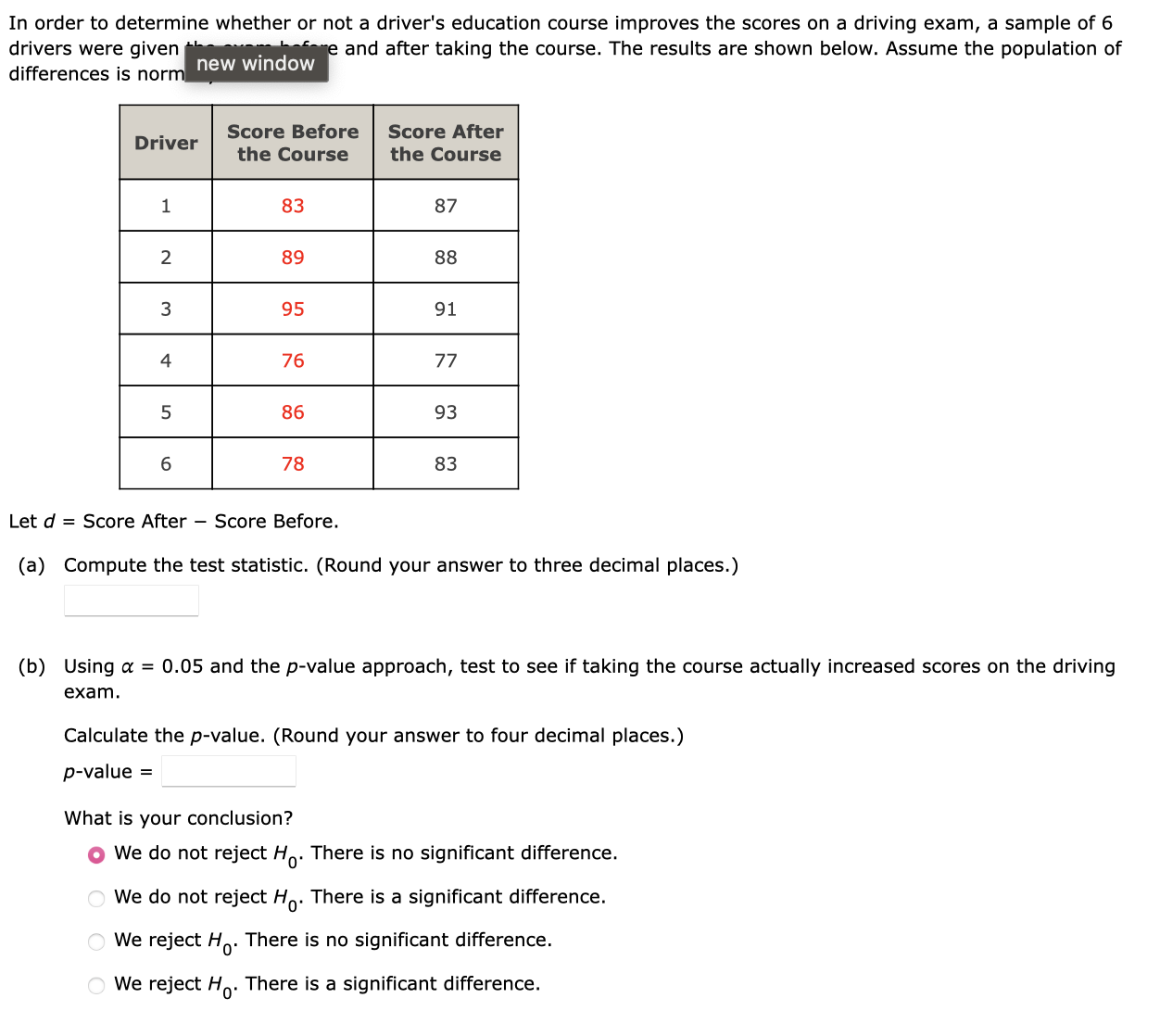 Solved In order to determine whether or not a driver s Chegg