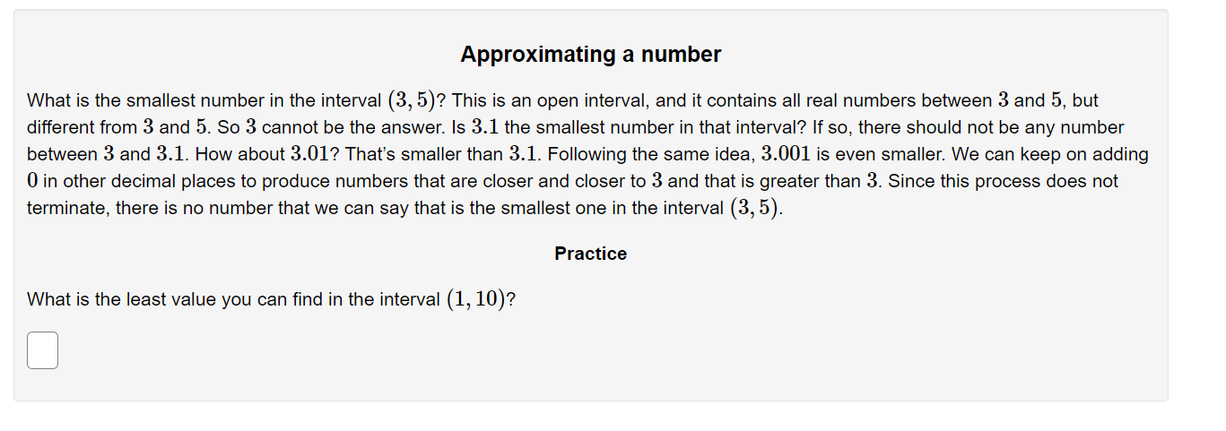 Solved Approximating a number What is the smallest number in | Chegg.com