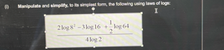 log 2 log 8 64