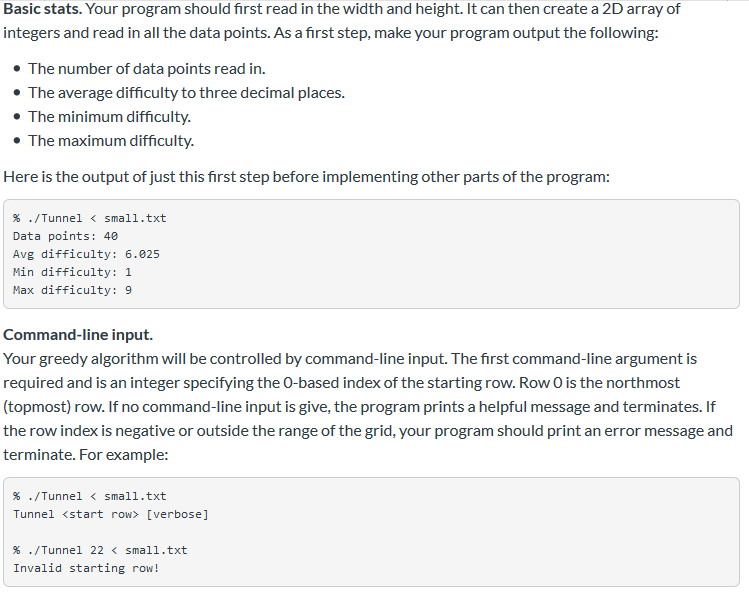 Solved C language, read from text file to 2D array using | Chegg.com
