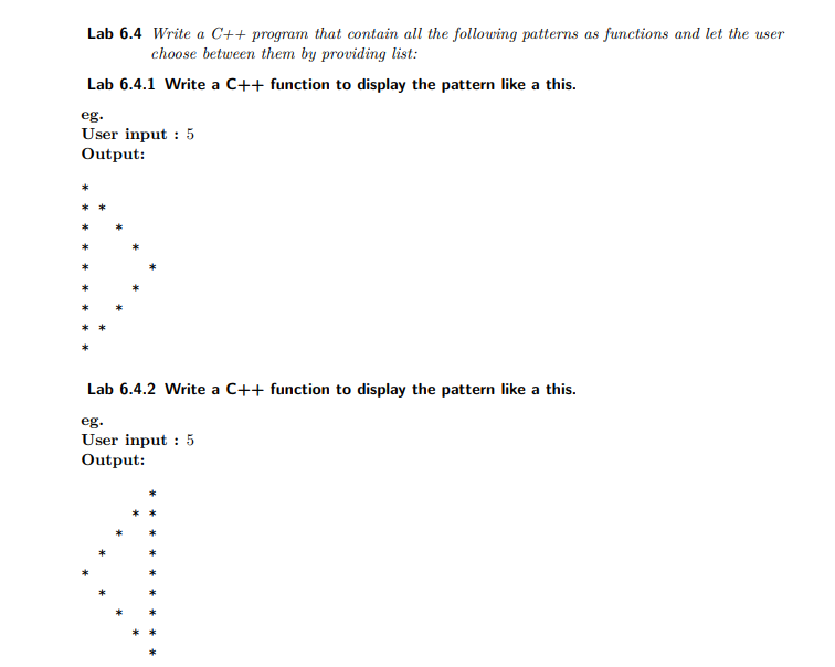 Solved Lab 6.4 Write a C++ program that contain all the | Chegg.com