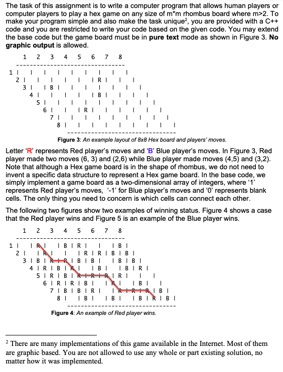 Gameplay algorithm of player 1 vs player 2 in a series of Hex games.