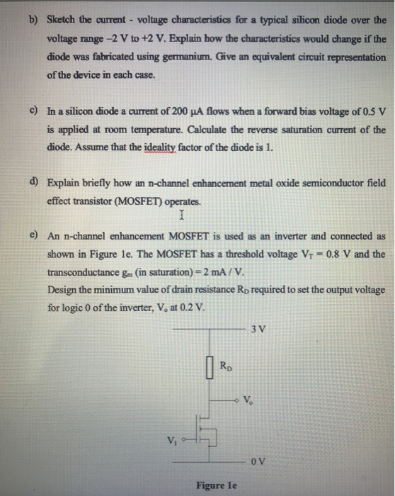 Solved A common source amplifier circuit based on a single | Chegg.com