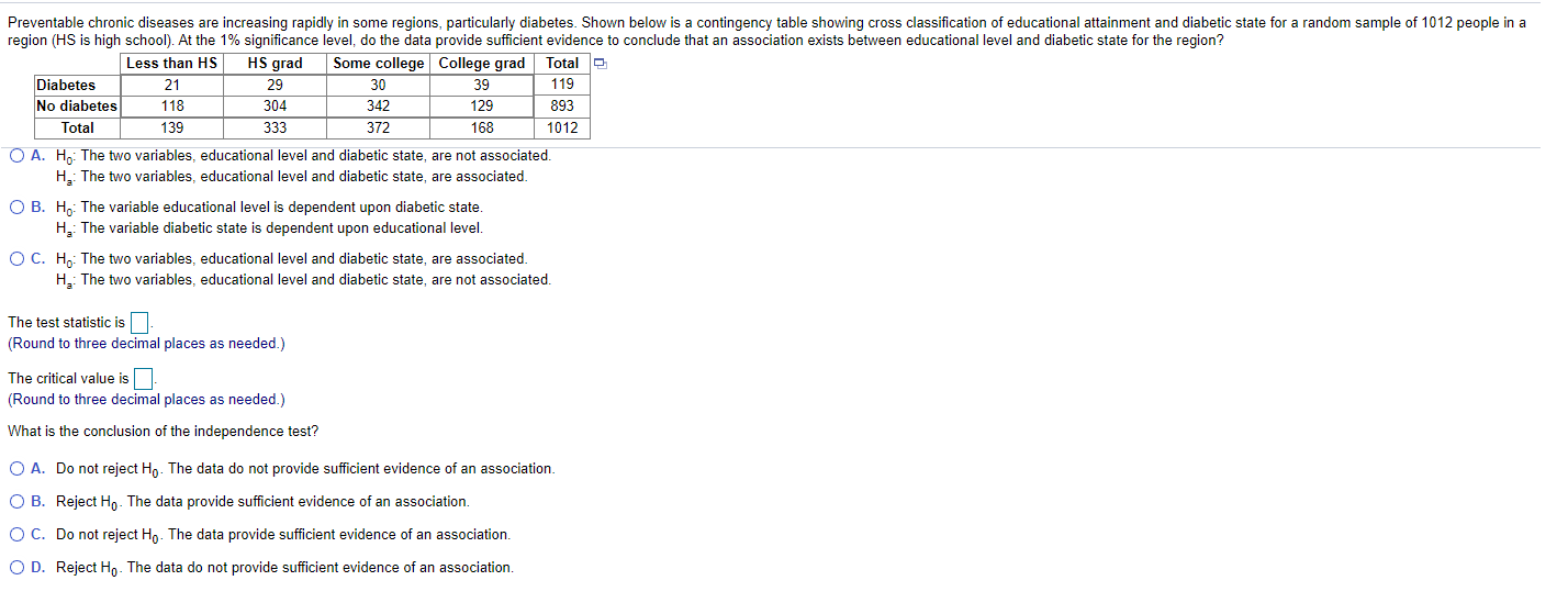 Solved Preventable chronic diseases are increasing rapidly | Chegg.com