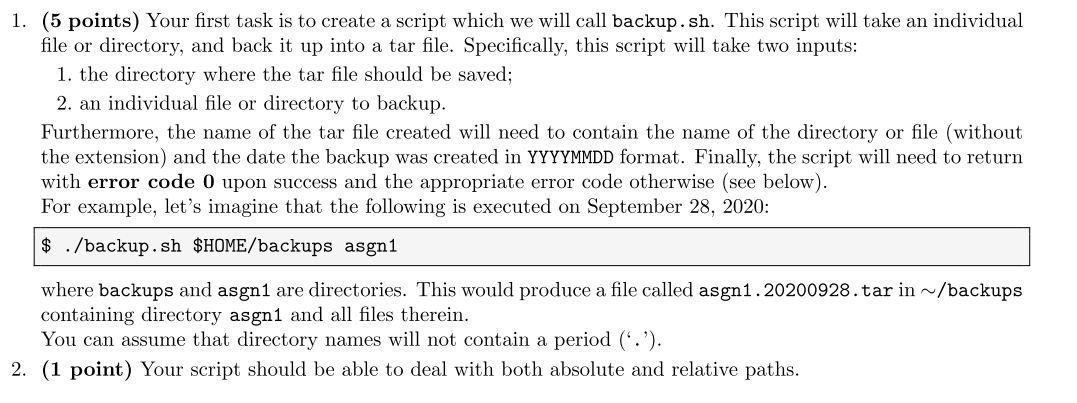 1. (5 points) Your first task is to create a script | Chegg.com