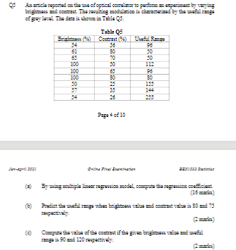 Solved statics. Quickly please Q5 An article reported on | Chegg.com
