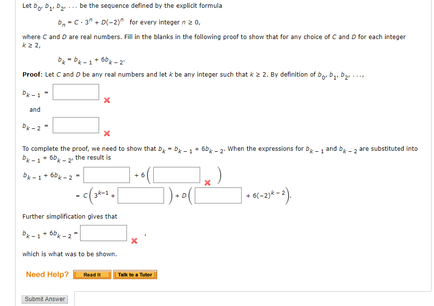 Solved Let Bor B, B,... Be The Sequence Defined By The | Chegg.com