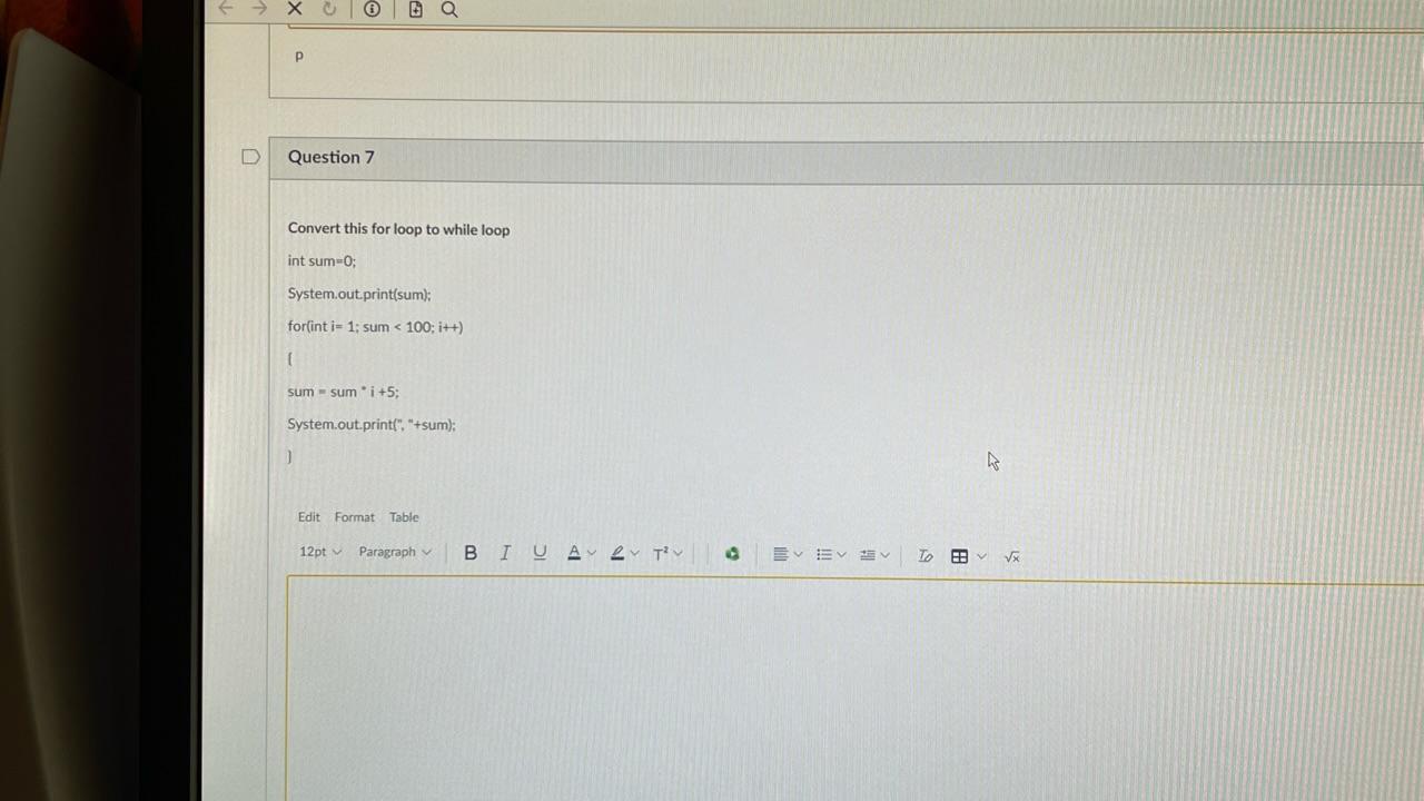 Solved sum =sum∗i+5 | Chegg.com