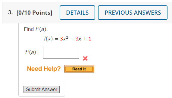 Solved 3 [0 10 Points] Details Previous Answers Find F A