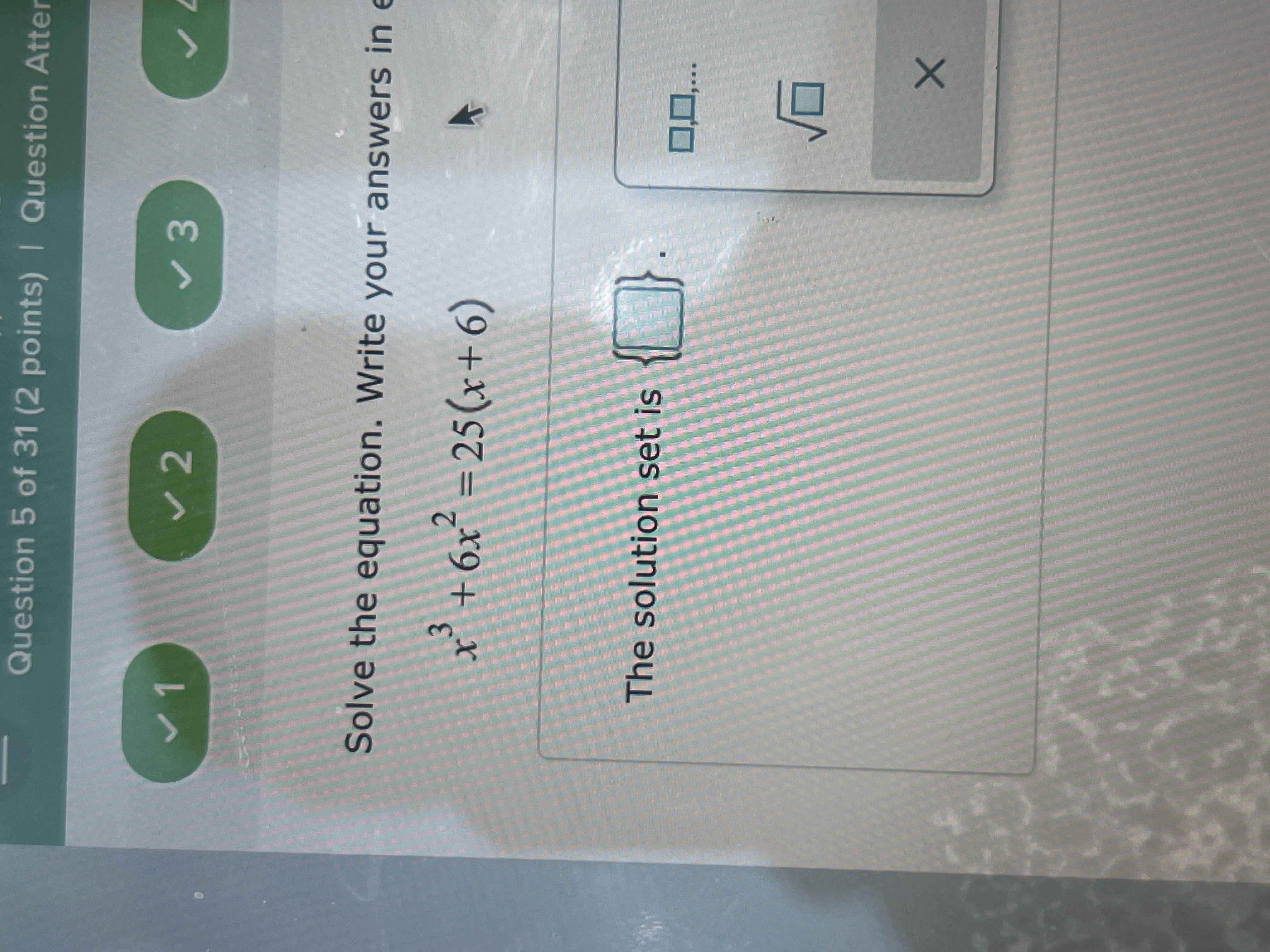 Solved Solve the equation. Write your answers | Chegg.com