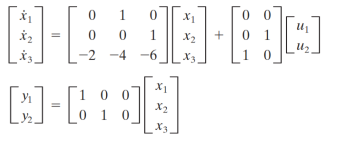 Solved Obtain the transfer function matrix G(s) of the | Chegg.com