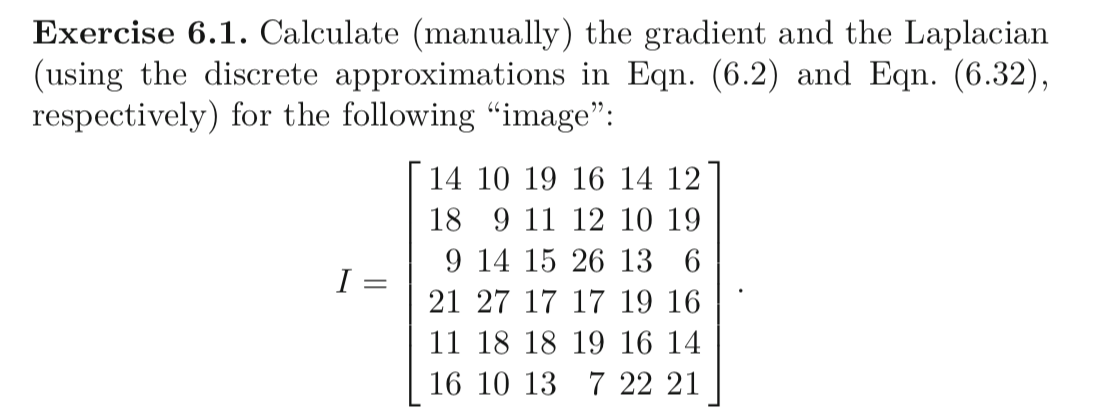 Solved Exercise 6.1. Calculate (manually) the gradient and | Chegg.com