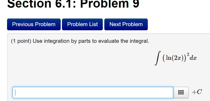 Solved Section 6.1: Problem 9 Previous Problem Problem List | Chegg.com
