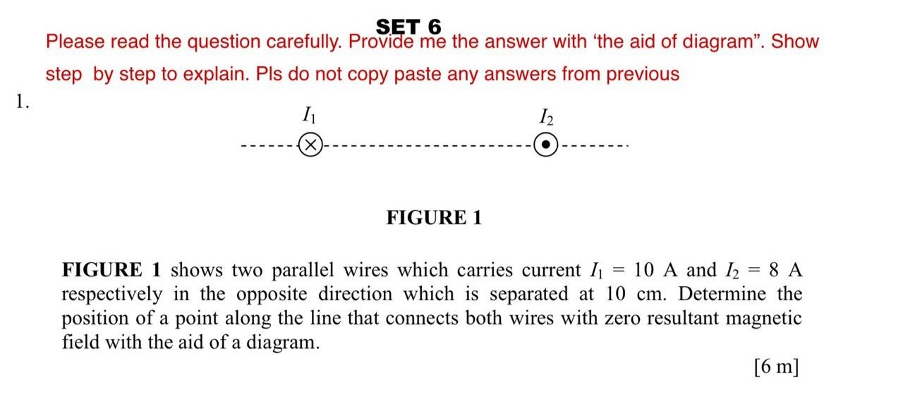 Solved FIGURE 1FIGURE 1 ﻿shows Two Parallel Wires Which | Chegg.com