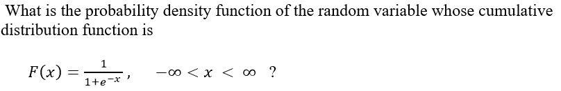 Solved What is the probability density function of the | Chegg.com