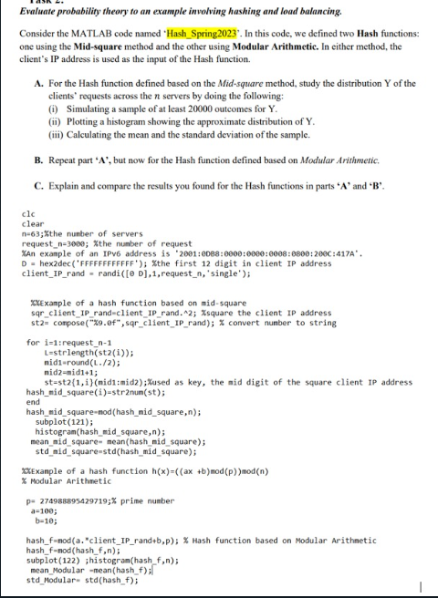 Solved Evaluate probability theory to an example involving | Chegg.com