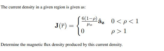 Solved The current density in a given region is given as: | Chegg.com