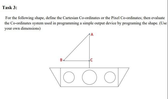 Solved For the following shape, define the Cartesian | Chegg.com
