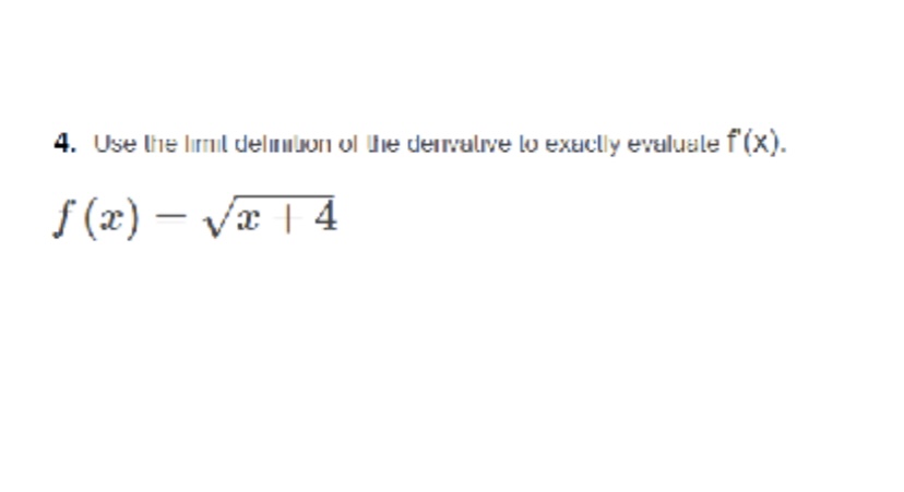 Solved f(x)−x+4 | Chegg.com
