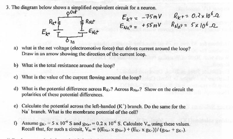 Solved 3. The diagram below shows a simplified equivalent | Chegg.com