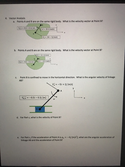 Solved 4. Vector Analysis a. Points A and B are on the same | Chegg.com