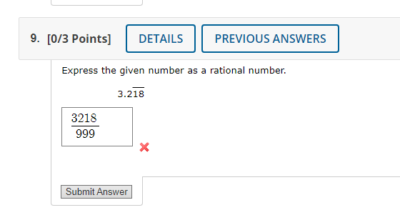 Solved Express The Given Number As A Rational Number. | Chegg.com