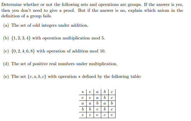 Solved Determine whether or not the following sets and | Chegg.com