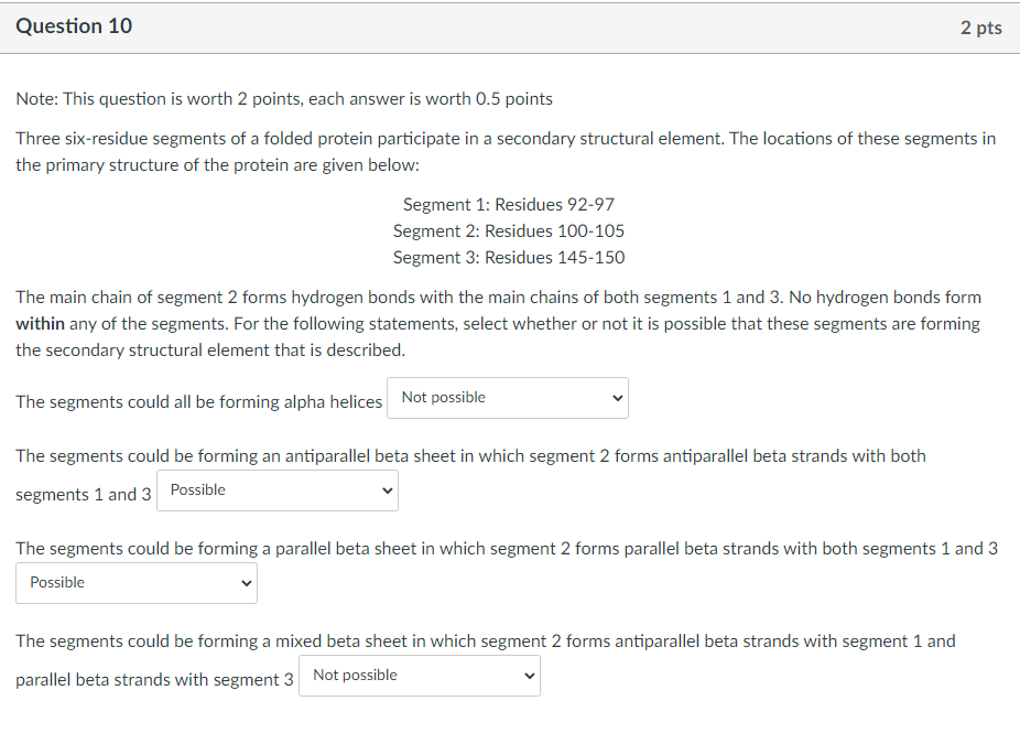 Solved Note: This question is worth 2 points, each answer is | Chegg.com