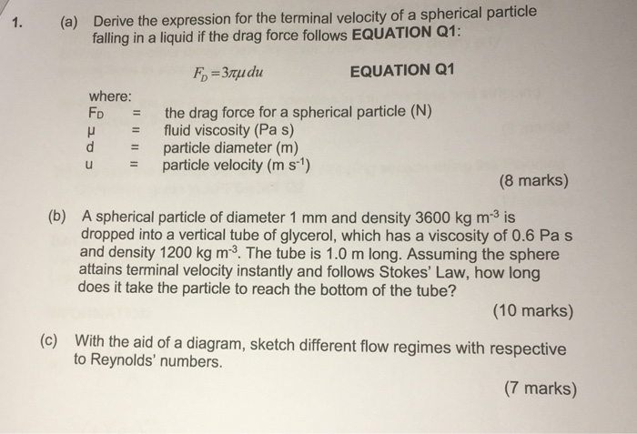 solved-derive-the-expression-for-the-terminal-velocity-of-a-chegg