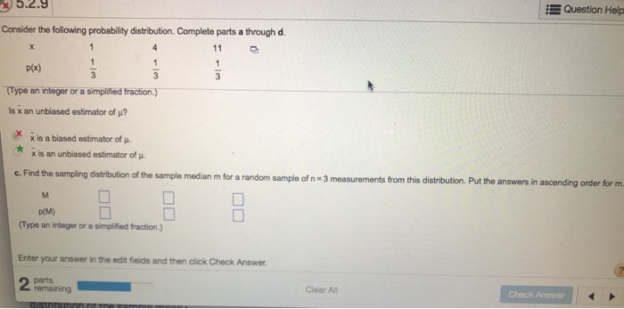 Solved 5.2.9 Question Help Consider the following | Chegg.com