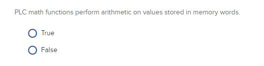 Solved PLC math functions perform arithmetic on values | Chegg.com