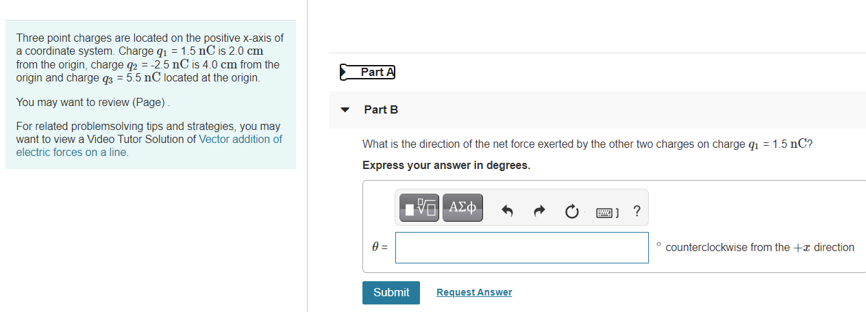 Solved Three point charges are located on the positive | Chegg.com