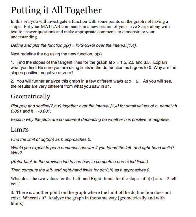 Solved Matlab Code Need Help With These 2 Questions For Chegg Com