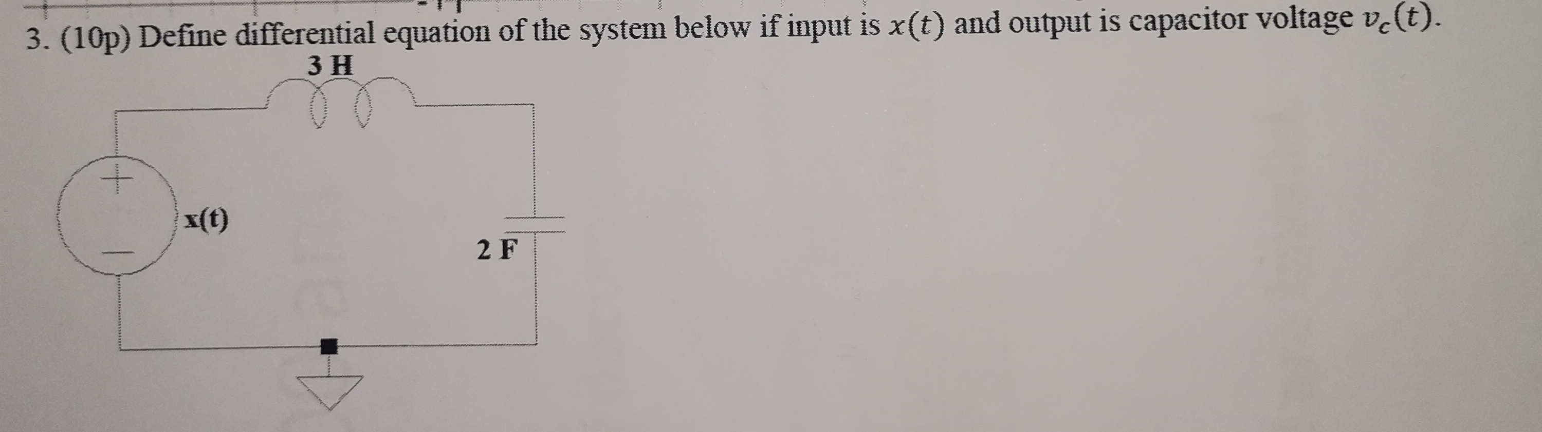 Solved (10p) ﻿Define differential equation of the system