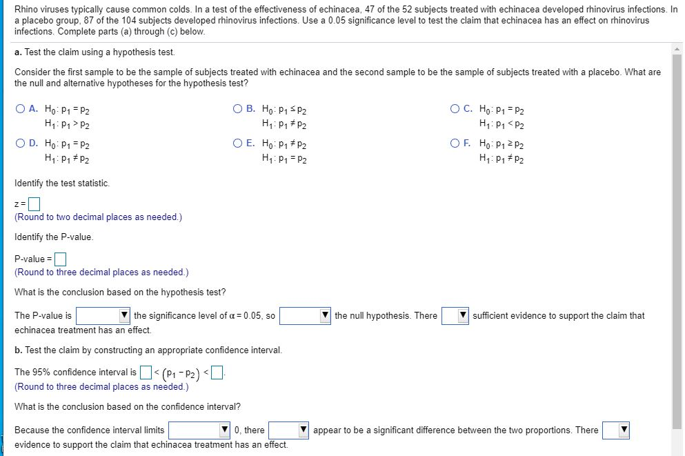 Solved The P value Is Greater Than Less Than The Chegg