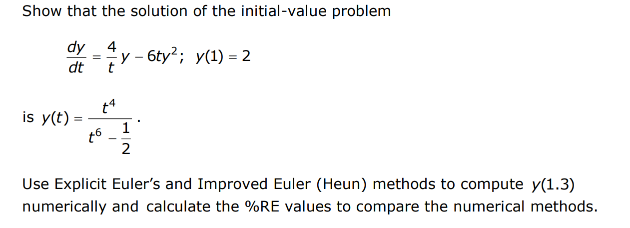 Solved Show that the solution of the initial-value problem | Chegg.com