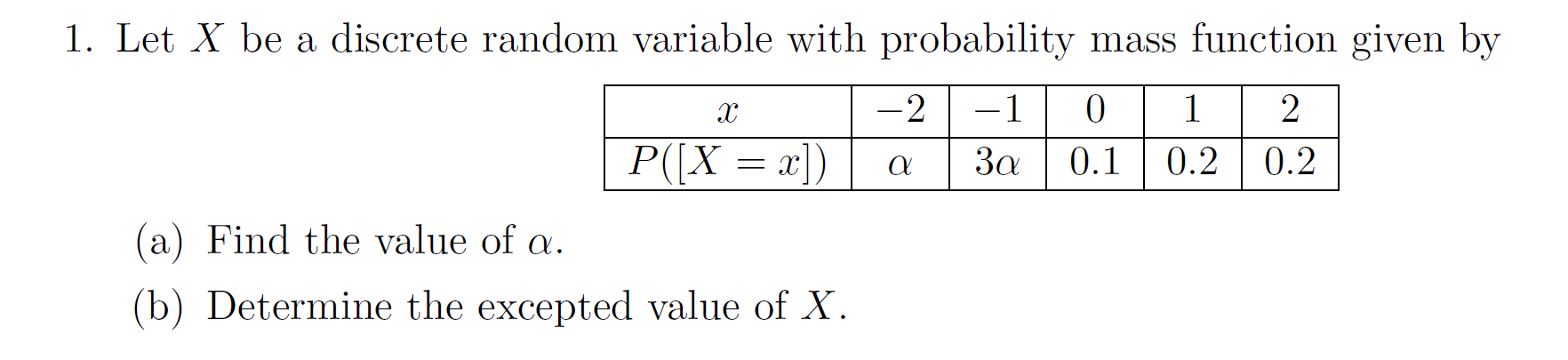 Solved 1. Let X be a discrete random variable with | Chegg.com