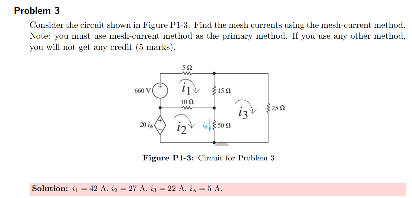 Solved Problem 3 Consider the circuit shown in Figure P1-3. | Chegg.com
