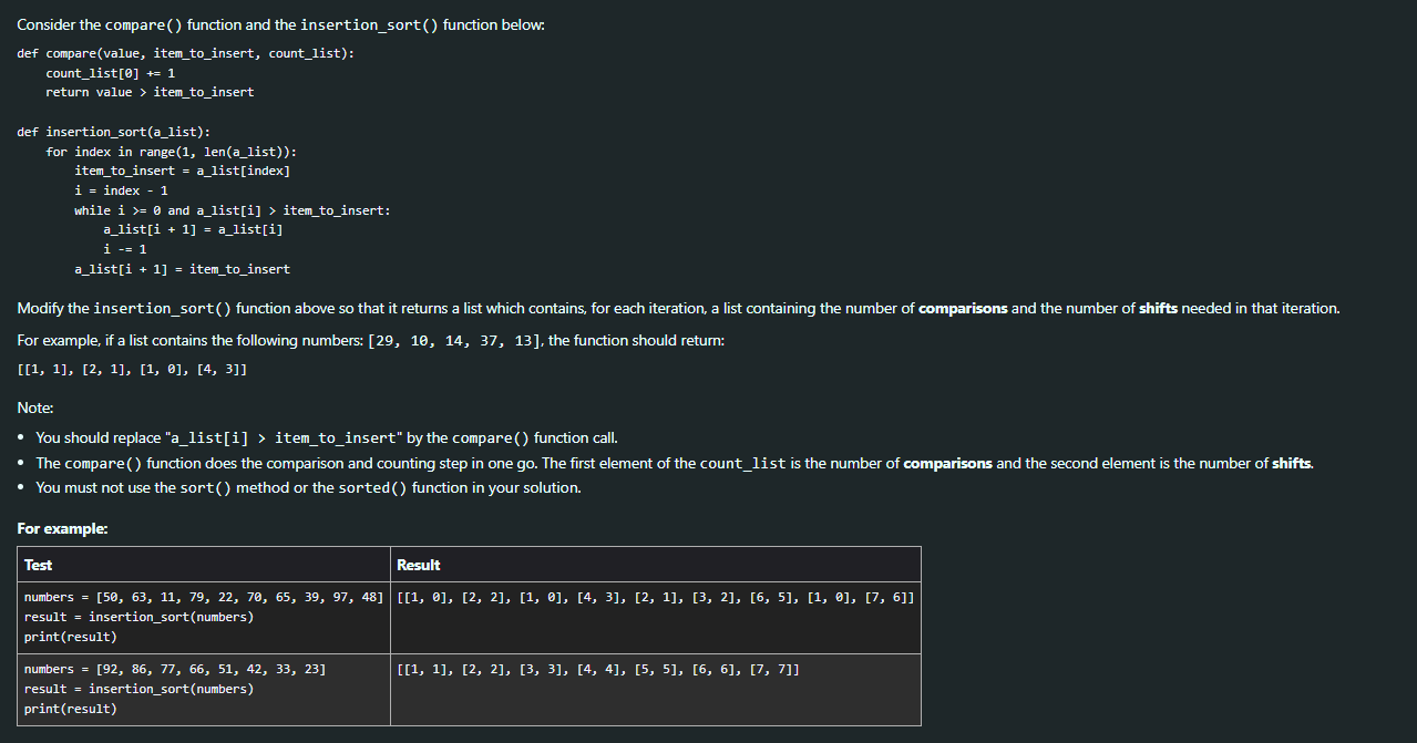 Solved Consider the compare() function and the | Chegg.com