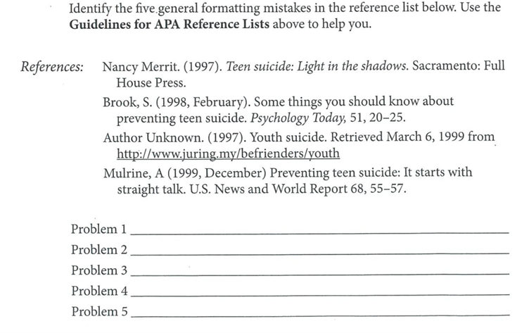 Identify the five.general formatting mistakes in the | Chegg.com