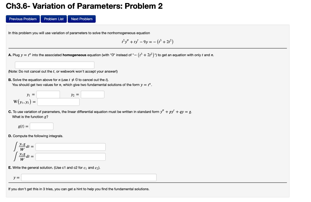 solved-in-this-problem-you-will-use-variation-of-parameters-chegg