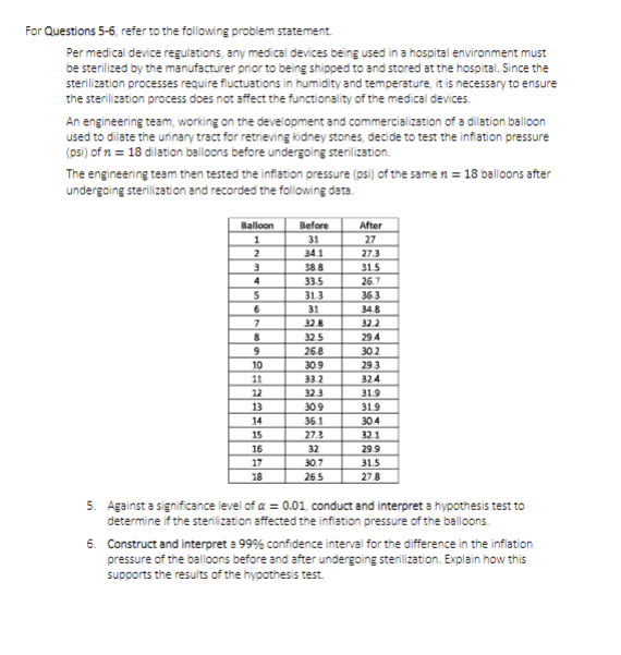 Solved Questions 5-6, refer to the following problem | Chegg.com
