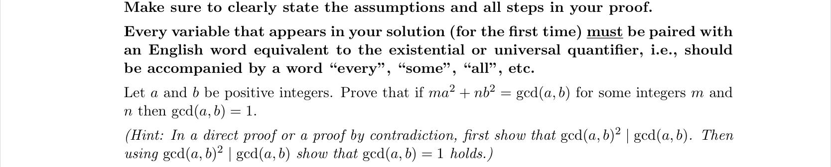 Solved Make sure to clearly state the assumptions and all | Chegg.com